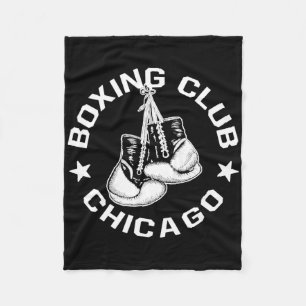 Boxing Club Chicago Gloves Graphic For A Boxing Lo Fleece Blanket