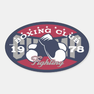Boxing Club Oval Sticker