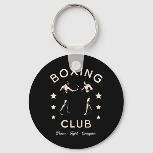 Boxing Club Train Fight Conquer Fighter And Stars Key Ring
