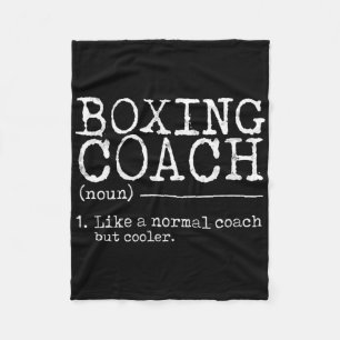 Boxing Coach Definition - Funny Fleece Blanket