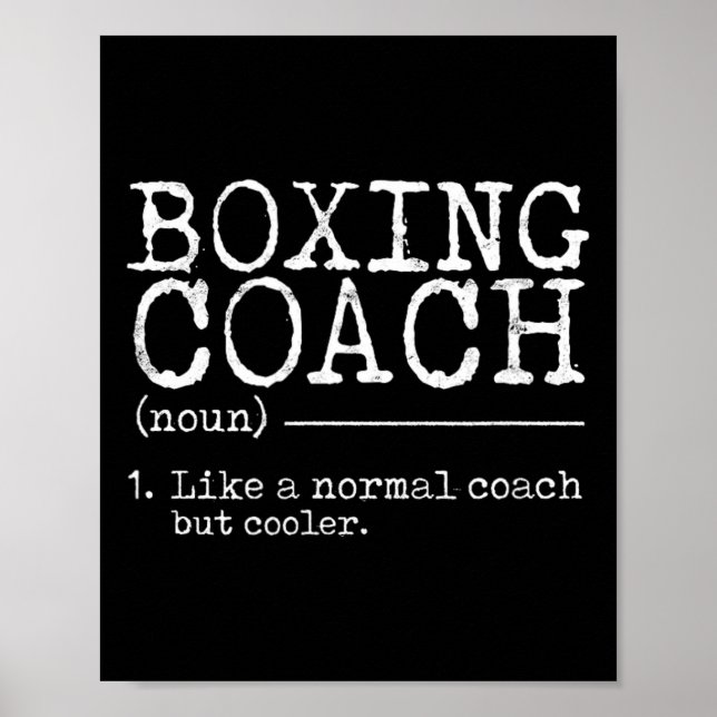 Boxing Coach Definition - Funny  Poster (Front)