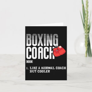 Boxing Coach Funny Sports Definition Trainers Card