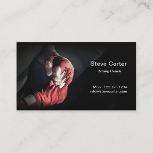 Boxing Coach Gloves Boxer Ring Sport Card