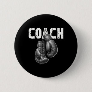Boxing Coach Kickboxing Boxing Gloves Boxer Sporty 6 Cm Round Badge