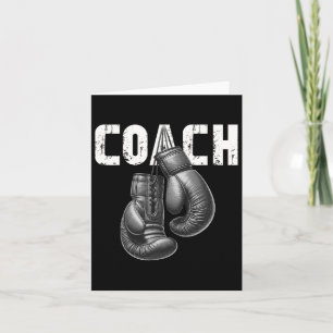 Boxing Coach Kickboxing Boxing Gloves Boxer Sporty Card