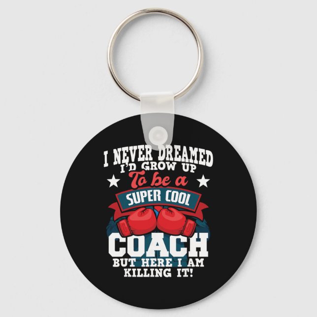 Boxing Coach - Kickboxing Kickboxer Gym Boxer _2  Key Ring (Front)