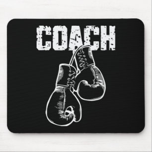 Boxing Coach Kickboxing Retro Boxing Gloves Boxer Mouse Pad