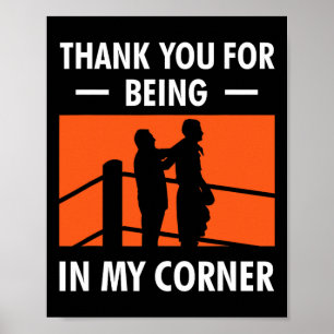 Boxing Coach Thank You For Being In My Corner Grap Poster