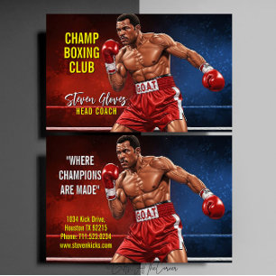 Boxing Coach Trainer Gym Sports G.O.A.T  Business Card