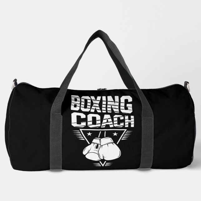 Boxing Coach White Gloves Duffle Bag (Front)