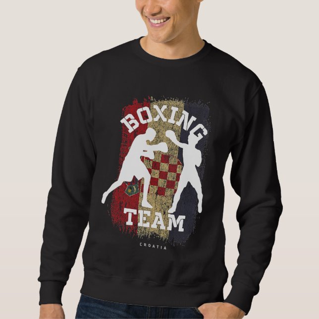 Boxing Croatia Combat Sports Fighter Boxing Sweatshirt (Front)