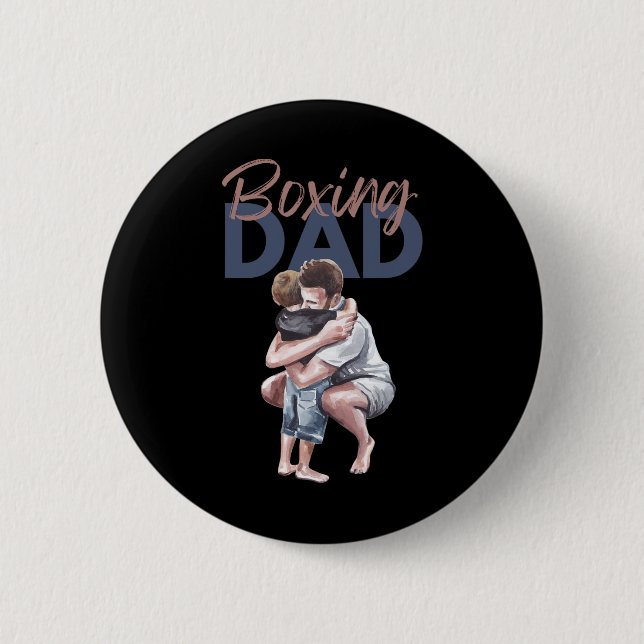 Boxing Dad  6 Cm Round Badge (Front)