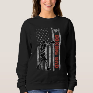 Boxing Dad American Flag Father's Day 4th Of July  Sweatshirt
