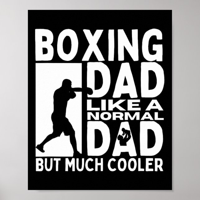 Boxing Dad Father Quote Funny Boxer  Poster (Front)