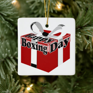 Boxing Day Ceramic Ornament