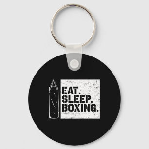 Boxing Day Eat Sleep Boxing Repeat Funny Boxing Lo Key Ring