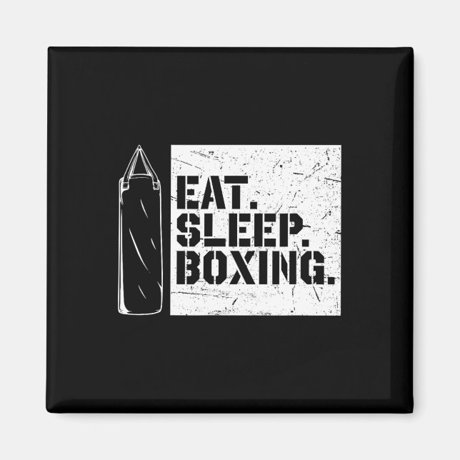 Boxing Day Eat Sleep Boxing Repeat Funny Boxing Lo Magnet (Front)