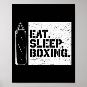 Boxing Day Eat Sleep Boxing Repeat Funny Boxing Lo Poster
