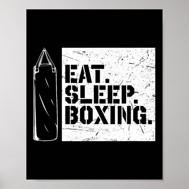 Boxing Day Eat Sleep Boxing Repeat Funny Boxing Lo Poster (Front)