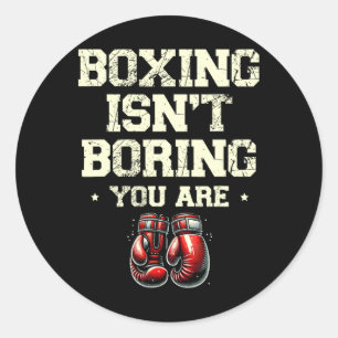 Boxing Day Love Boxing Training Coach Fighter 3 Classic Round Sticker