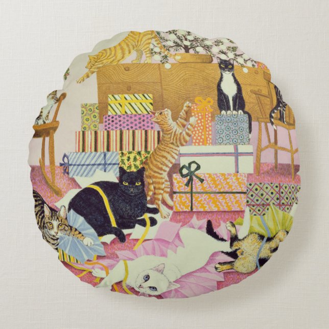 Boxing Day Round Cushion (Front)