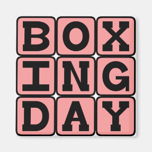 Boxing Day, UK and Canada Holiday Magnet