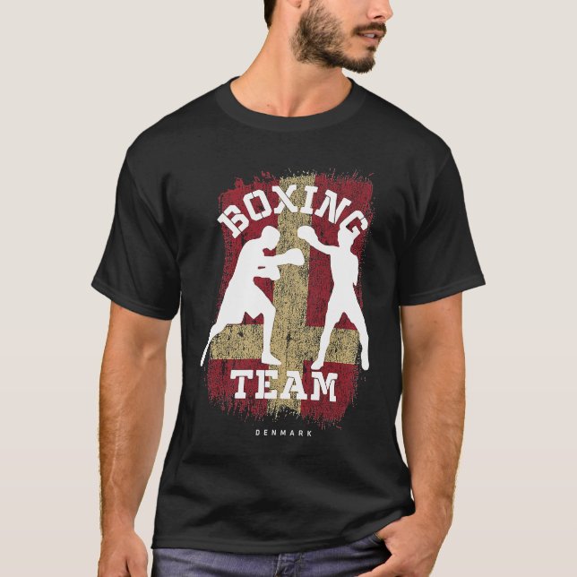Boxing Denmark Combat Sports Fighter Boxing T-Shirt (Front)
