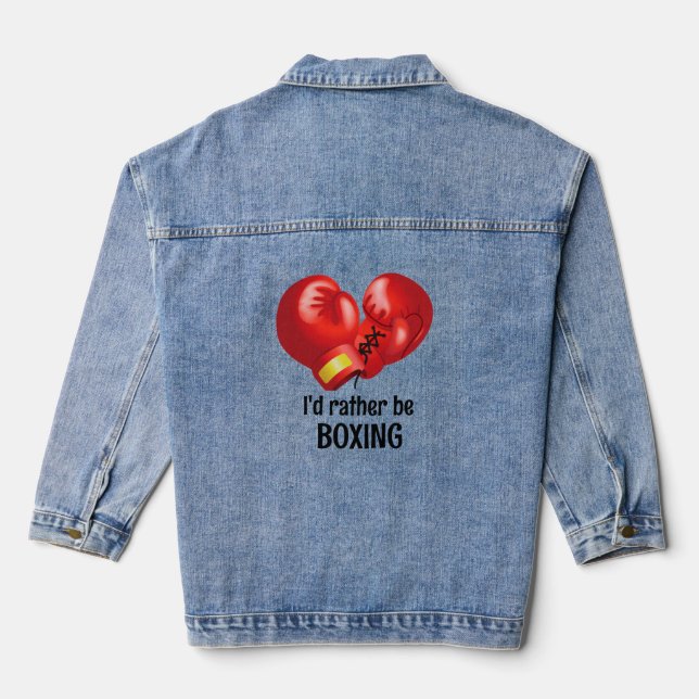 Boxing Design Denim Jacket (Back)