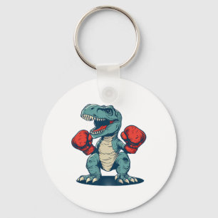 Boxing Dinosaur Boxer Dino Kickboxing T-rex Boxing Key Ring