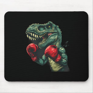 Boxing Dinosaur Boxer Dino Kickboxing T-rex Boxing Mouse Pad