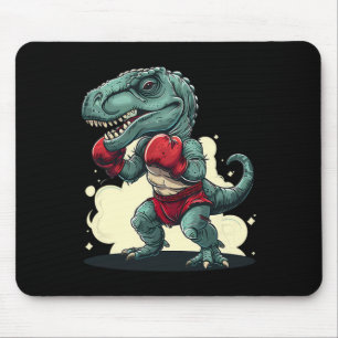 Boxing Dinosaur Boxer Dino Kickboxing T-rex Boxing Mouse Pad