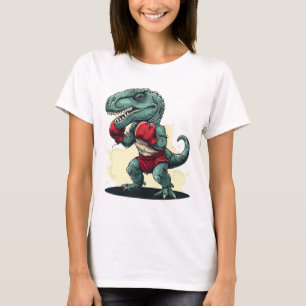 Boxing Dinosaur Boxer Dino Kickboxing T-rex Boxing T-Shirt