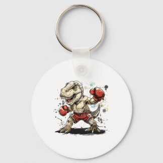 Boxing Dinosaur Boxer T-rex Kickboxing Dino Boxing Key Ring