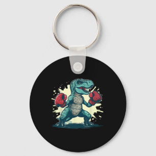 Boxing Dinosaur Boxer T-rex Kickboxing Dino Boxing Key Ring