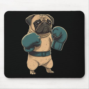 Boxing Dog Pug Boxer Boxing Gloves Mma Kickboxer K Mouse Pad