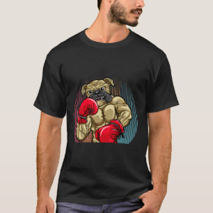 Boxing Dog Wearing Heavyweight Boxing Gloves Bulld T-Shirt