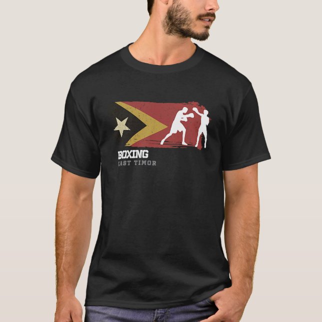 Boxing East Timor Combat Sports Fighter Boxing T-Shirt (Front)