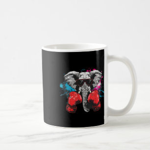Boxing Elephant Lover Boxing Gloves Kickboxing Fun Coffee Mug