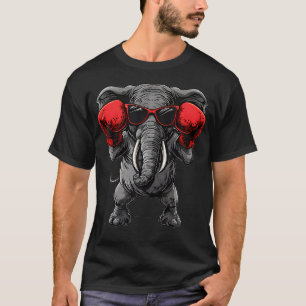 Boxing Elephant With Boxing Gloves Kickboxing T-Shirt