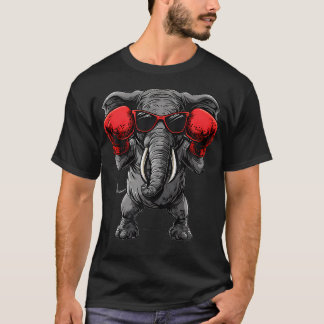 Boxing Elephant With Boxing Gloves Kickboxing T-Shirt