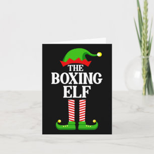 Boxing Elf Family Matching Group Funny Christmas Card