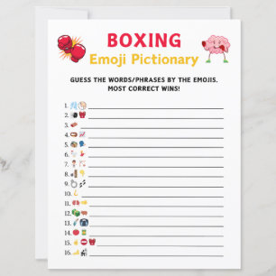 Boxing Emoji Pictionary Game