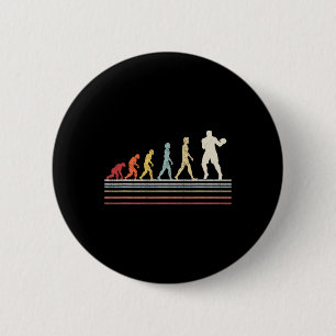 Boxing Evolution Funny Boxer Gift Retro Vintage Bo 6 Cm Round Badge