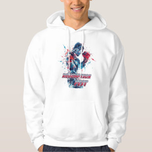 Boxing Fans Graphic and Text Hoodie