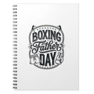 Boxing Father Day Vintage Engraving Shirt Design_1 Notebook