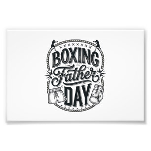 Boxing Father Day Vintage Engraving Shirt Design_1 Photo Print