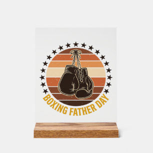 Boxing Father Day Vintage Gloves Shirt Design_1 Acrylic Sign