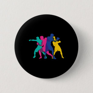 Boxing Fight Mma Kickboxing Fighter Boxer Knockout 6 Cm Round Badge