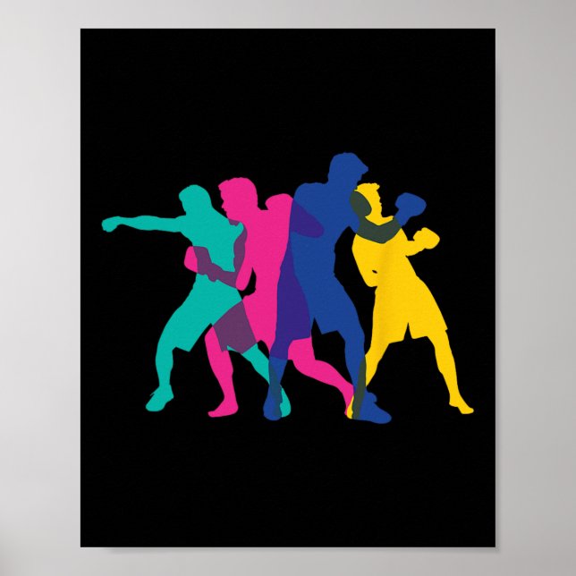 Boxing Fight Mma Kickboxing Fighter Boxer Knockout Poster (Front)