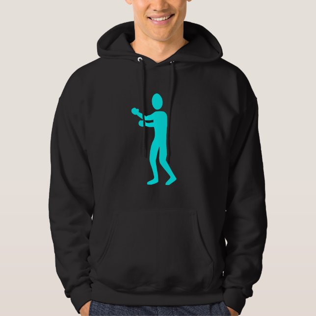 Boxing Figure - Cyan Hoodie (Front)